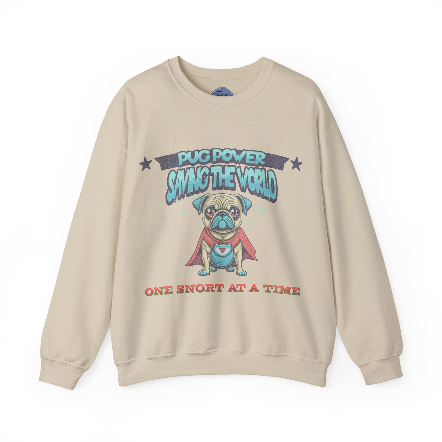 Cute Dog-Themed Sweatshirt for Pet Lovers, Pug Power, Gift for Dog Owners, Fun Sweatshirt for All Seasons, Ideal [...]