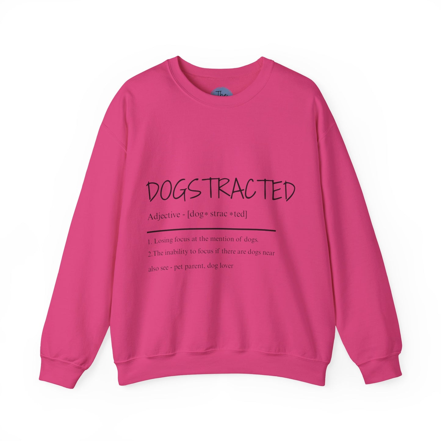 Dogstracted Crewneck Sweatshirt, Gift for Dog Lovers, Cozy Fashion, Pet-Themed Apparel, Animal Lover Sweatshirt