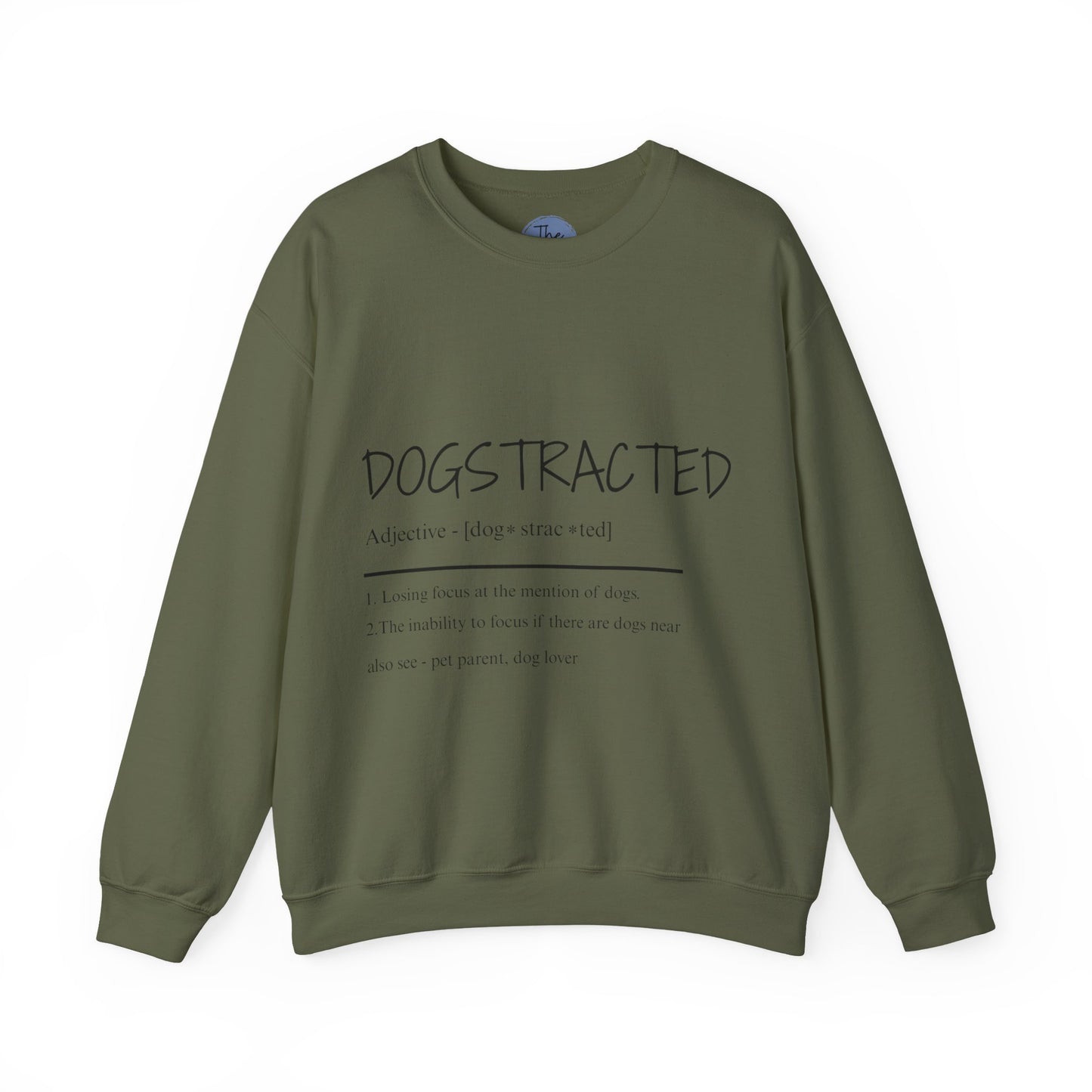 Dogstracted Crewneck Sweatshirt, Gift for Dog Lovers, Cozy Fashion, Pet-Themed Apparel, Animal Lover Sweatshirt