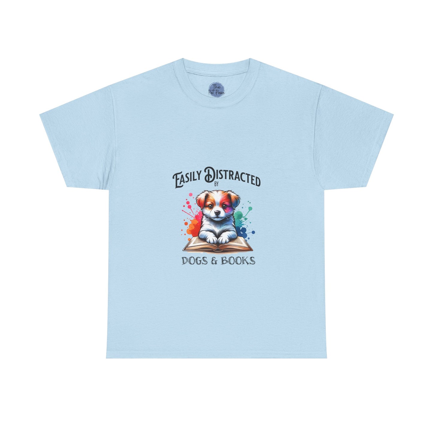 Easily Distracted Dogs & Books T-Shirt