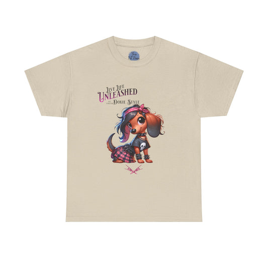 Doxie Style Unleashed  Dog Lover Tee, Cute Pet Shirt, Gift for Animal Lovers, Fun Casual T-Shirt for Every Day, Stylish Pet Apparel