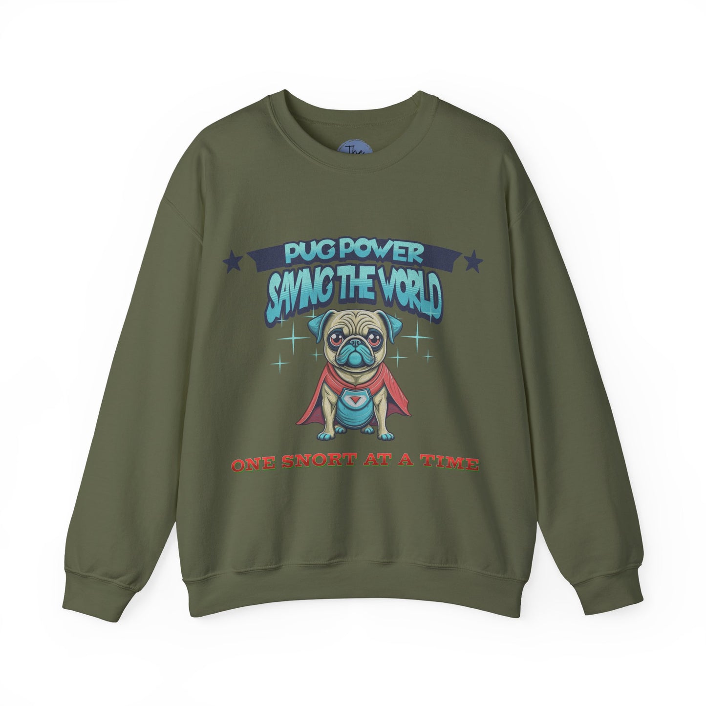 Cute Dog-Themed Sweatshirt for Pet Lovers, Pug Power, Gift for Dog Owners, Fun Sweatshirt for All Seasons, Ideal [...]